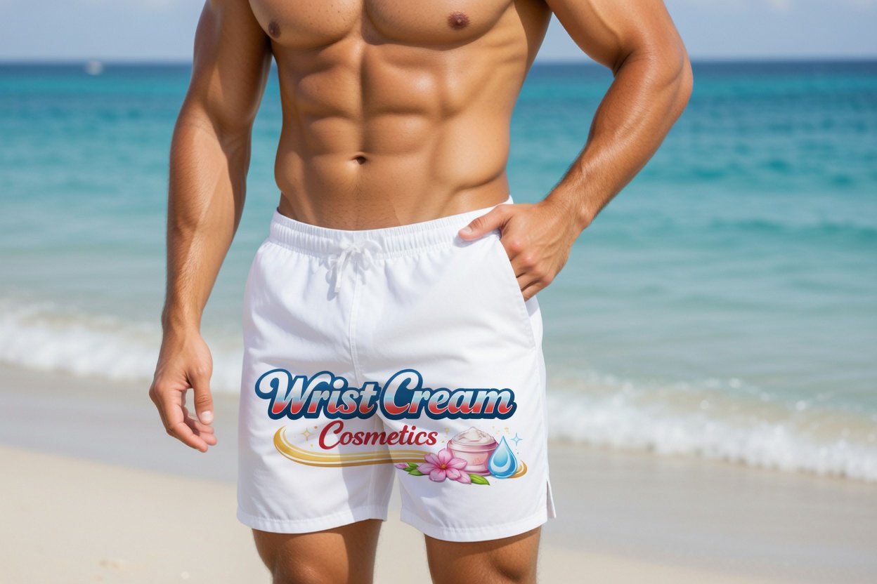 WristCream swim shorts