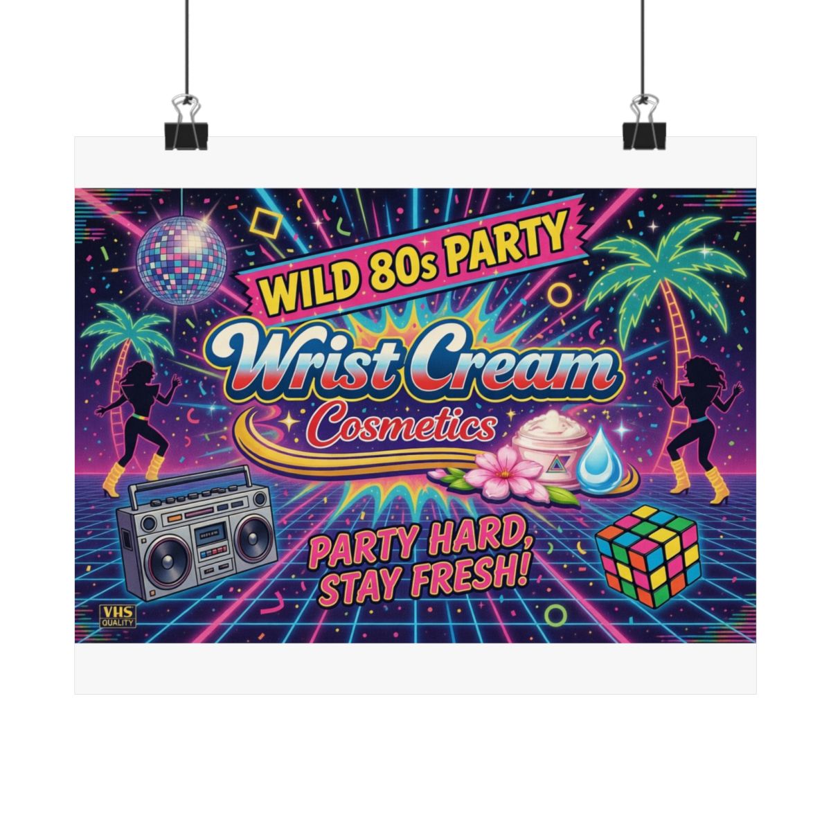 WristCream Wild 80s Party Poster