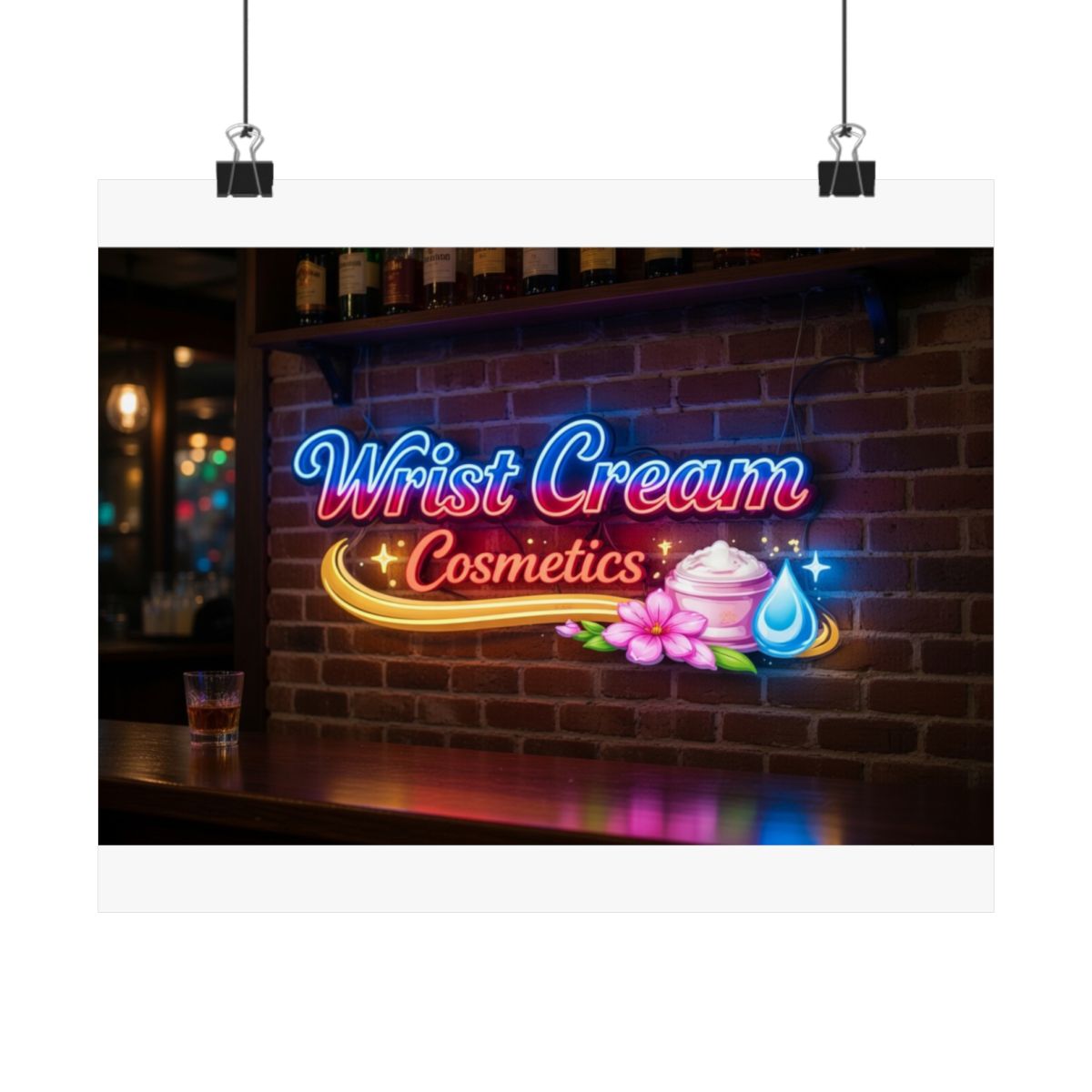 WristCream Neon Bar Sign Poster